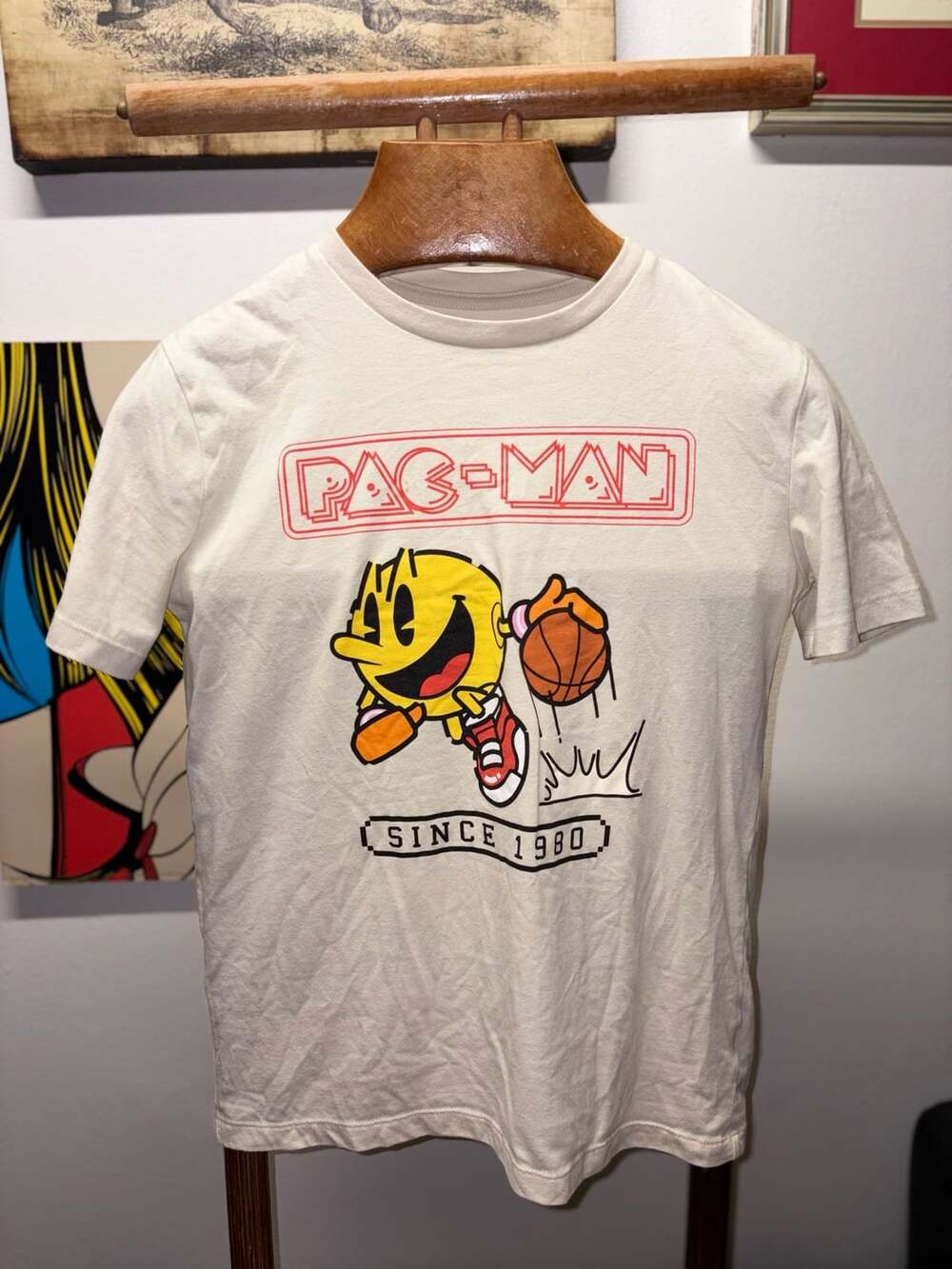 Pac-Man Graphic T-Shirt Size XL (14-16) White Since 1980 Youth